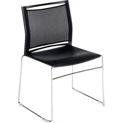 CHAISE D ACCUEIL EMPILABLE NOIRE